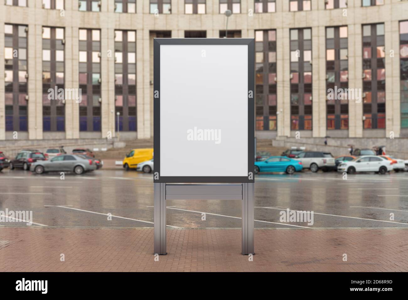 Werbung Plakatwand Stand Mock up auf der Straße. Stockfoto