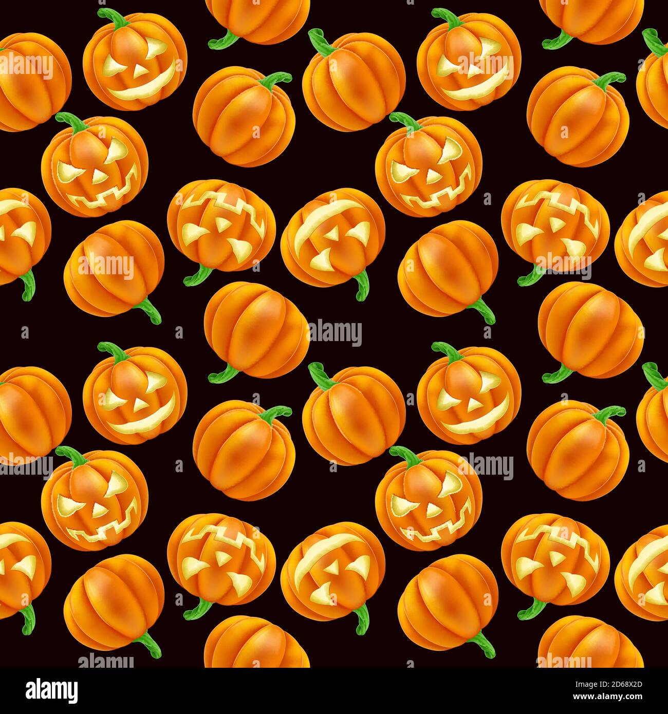 Kürbis Muster Halloween Nahtlose Hintergrund Stock Vektor