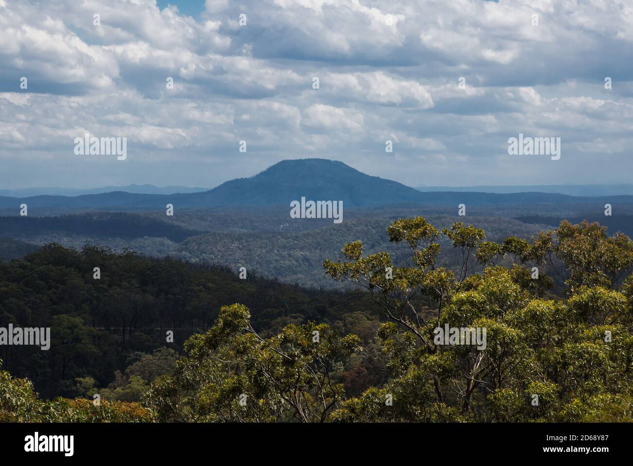 Blick vom Finchley Lookout , Yengo National Park, Lower Hunter Region, New South Wales. Es ist Teil des Greater Blue Mountains Welterbe ar Stockfoto