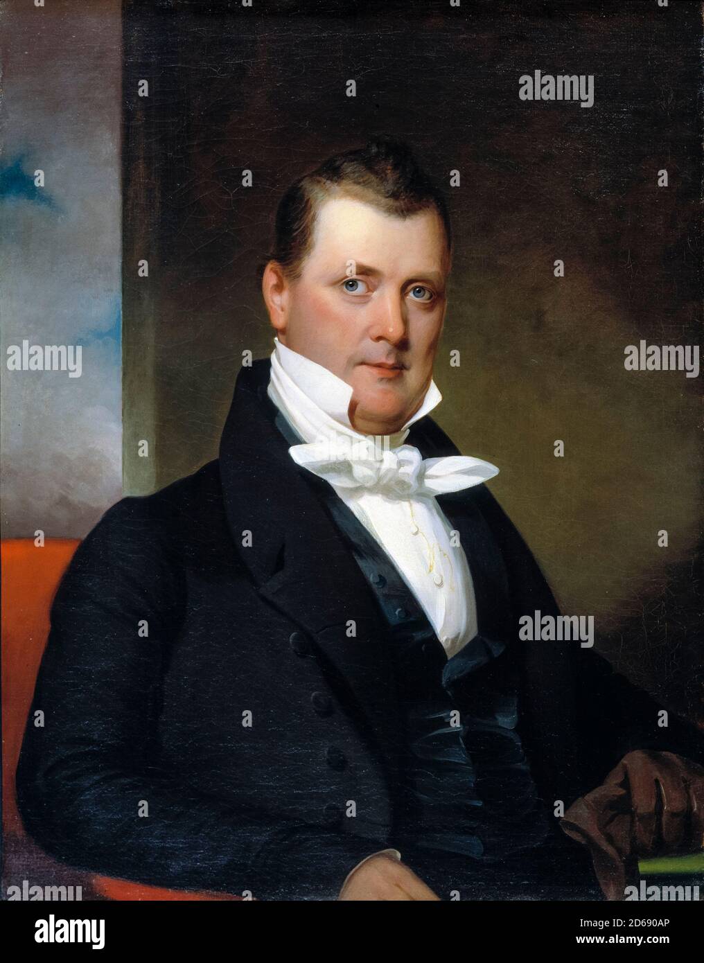 James Buchanan Jr (1791-1868), amerikanischer Politiker, der als 15. Präsident der Vereinigten Staaten diente, Porträtmalerei von Jacob Eichholtz, 1834 Stockfoto