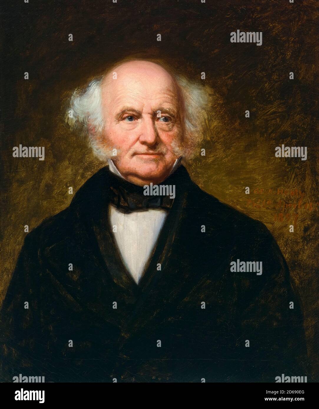 Martin Van Buren (1782-1862), amerikanischer Staatsmann, der als achter Präsident der Vereinigten Staaten diente, Porträtmalerei von George Peter Alexander Healy, 1857 Stockfoto