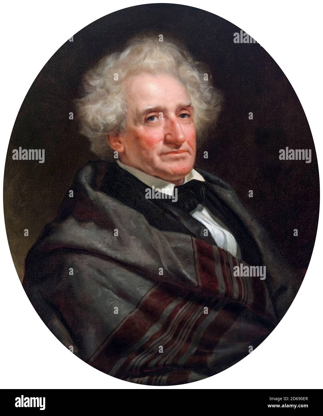 Thomas Loraine McKenney (1785-1859), amerikanischer Beamter, der als Superintendent of Indian Affairs diente, Porträtmalerei von Charles Loring Elliott, 1856 Stockfoto