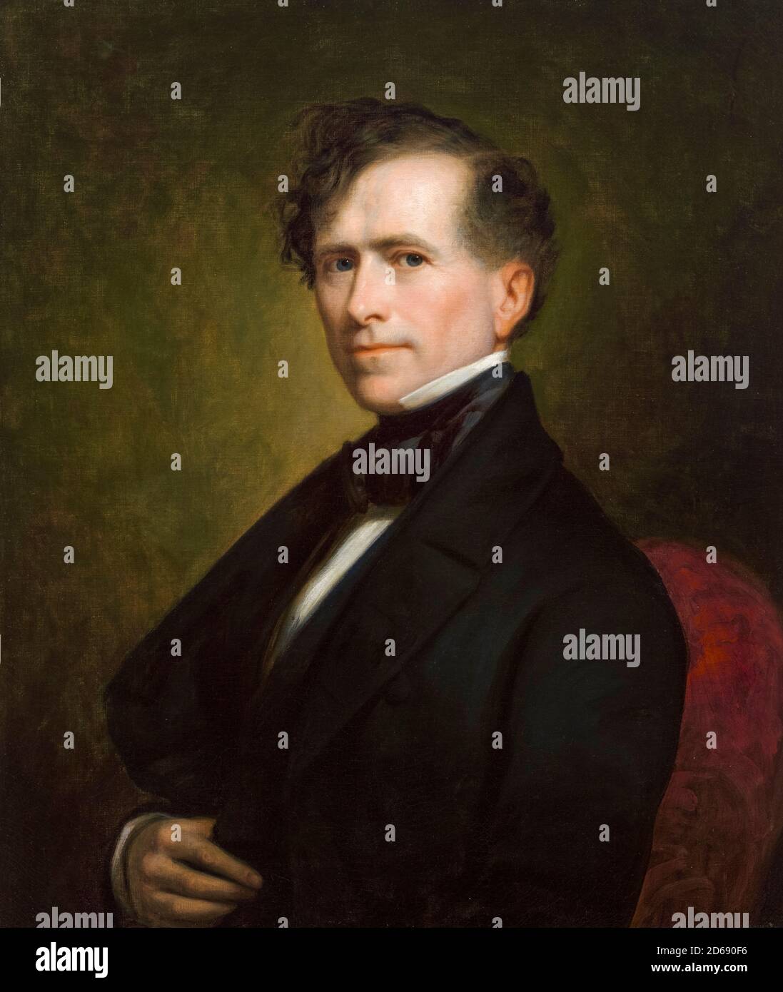 Franklin Pierce (1804-1869), amerikanischer Staatsmann, der als 14. Präsident der Vereinigten Staaten diente, Porträtmalerei von George Peter Alexander Healy, 1853 Stockfoto