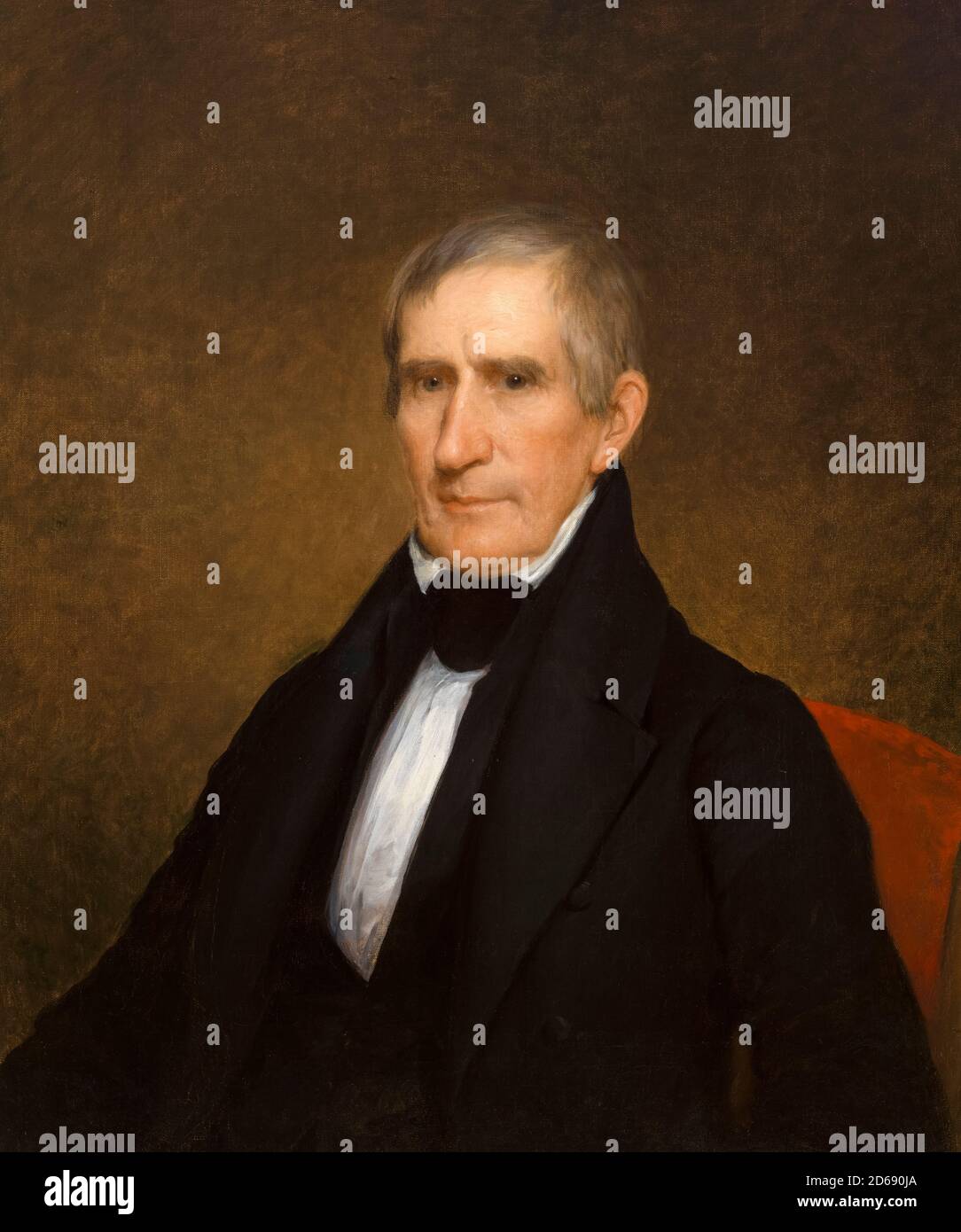 William Henry Harrison (1773-1841), amerikanischer Militäroffizier und Politiker, der als 9. Präsident der Vereinigten Staaten diente, Porträtmalerei von Albert Gallatin Hoit, 1840 Stockfoto