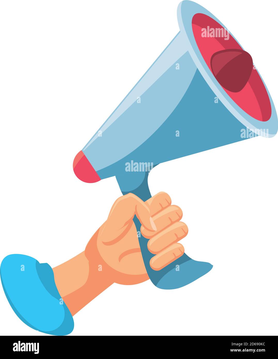 Hand Human Megaphone Vector Illustration Stockfotos Und Bilder Kaufen Alamy