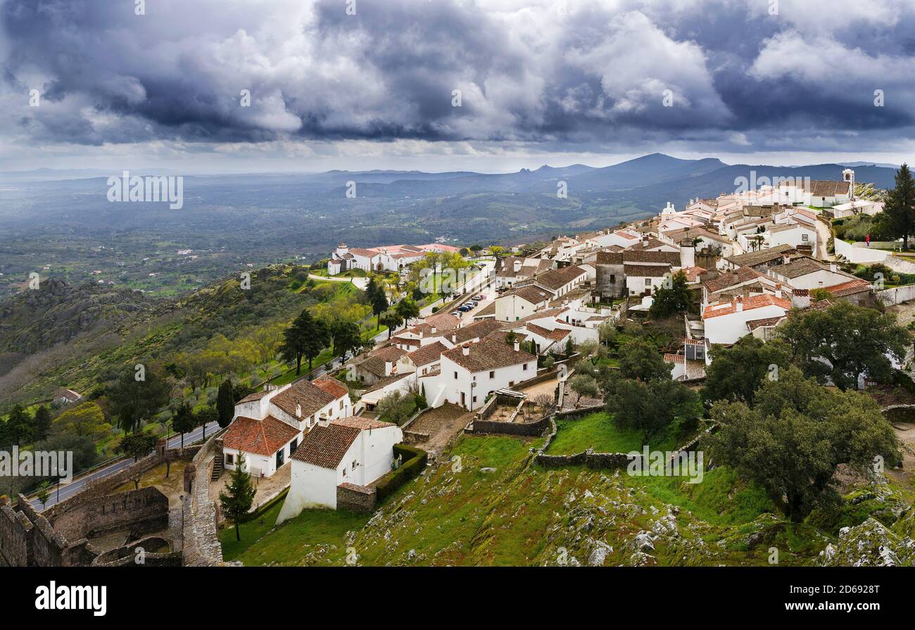 Ohrid einen berühmten mittelalterlichen Bergdorf und touristische Attraktion im Alentejo. Europa, Südeuropa, Portugal, Alentejo Stockfoto