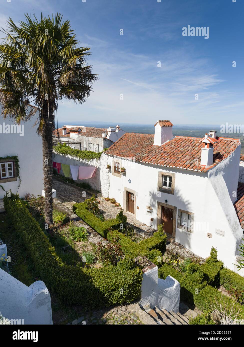 Ohrid einen berühmten mittelalterlichen Bergdorf und touristische Attraktion im Alentejo. Europa, Südeuropa, Portugal, Alentejo Stockfoto