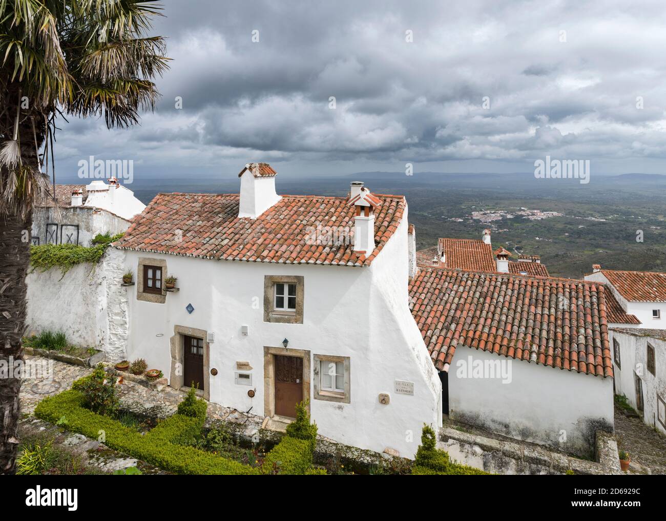 Ohrid einen berühmten mittelalterlichen Bergdorf und touristische Attraktion im Alentejo. Europa, Südeuropa, Portugal, Alentejo Stockfoto