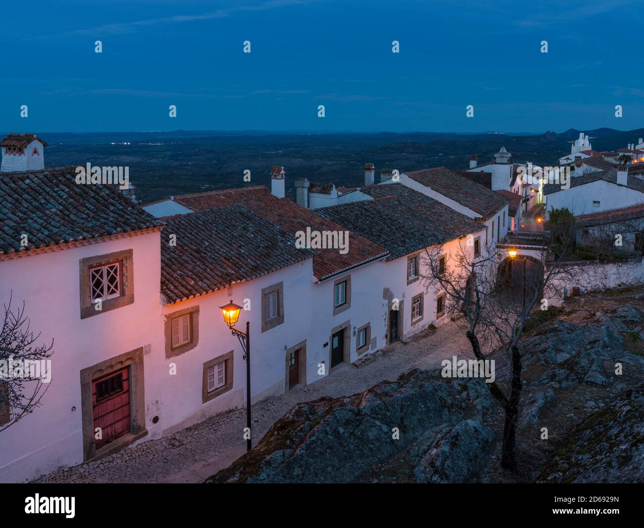 Ohrid einen berühmten mittelalterlichen Bergdorf und touristische Attraktion im Alentejo. Europa, Südeuropa, Portugal, Alentejo Stockfoto