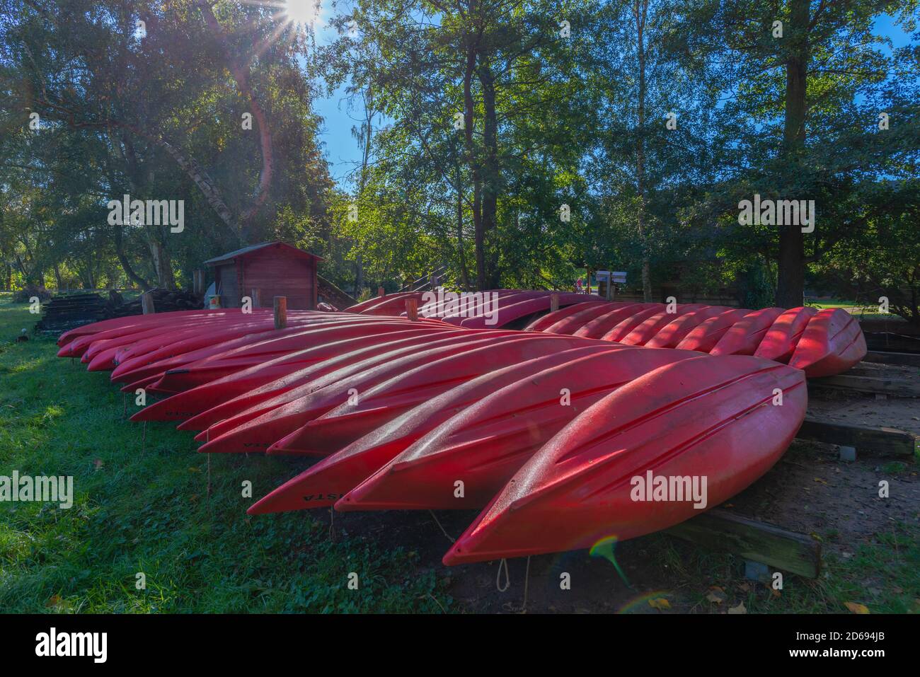 Kleiner Spreewaldhafen, kleiner Spree-Hafen Burg, Oberspreewald, Spree-Wald, Brandenburg, DDR, Europa Stockfoto