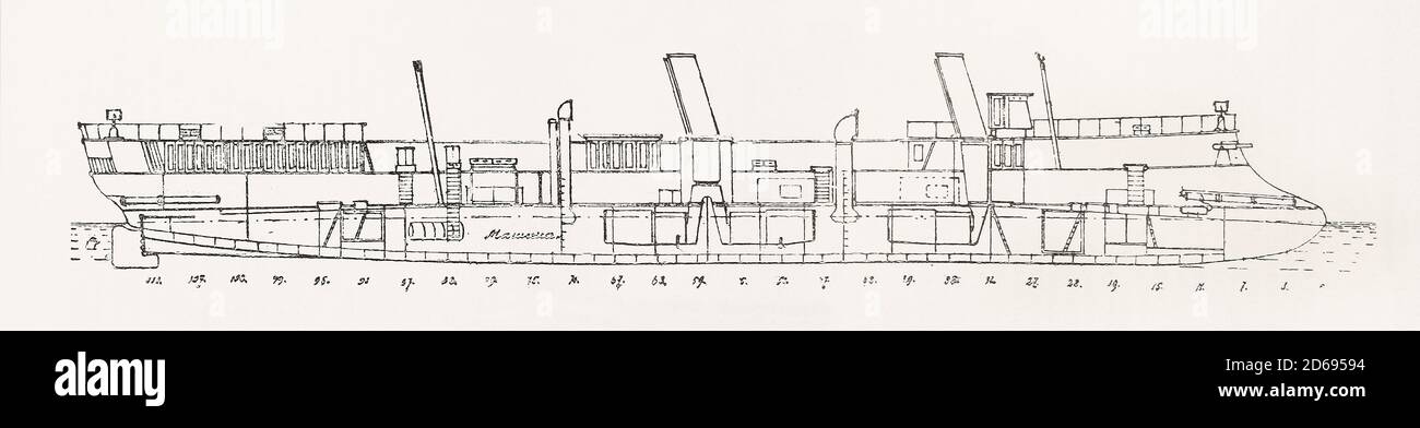 Russischer Marine-Minenkreuzer 'Leutnant Iljin'. Stockfoto