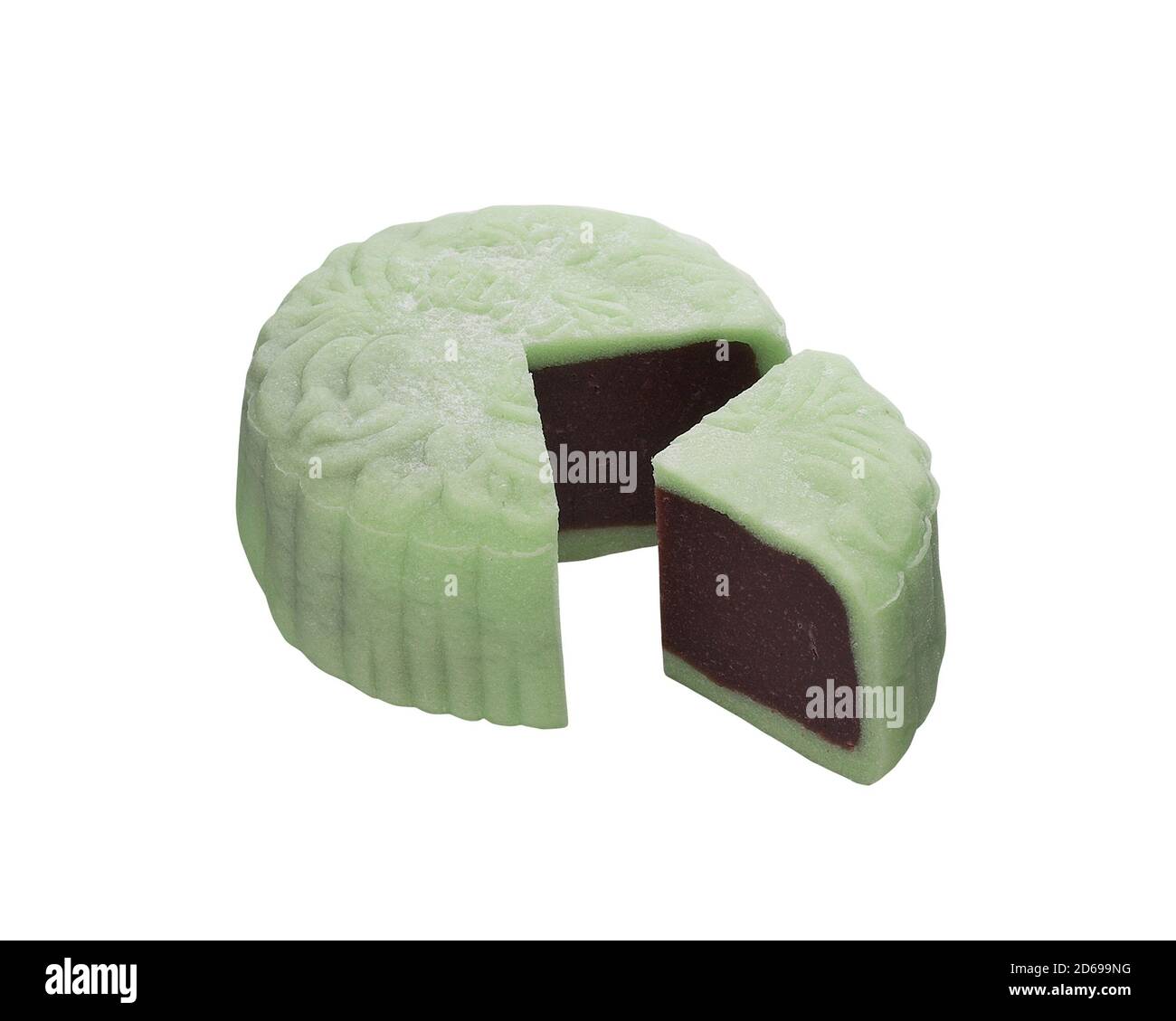 Schneeleder rote Bohne Paste Mondkuchen für chinesische Mitte Herbst Festival Feiern Stockfoto