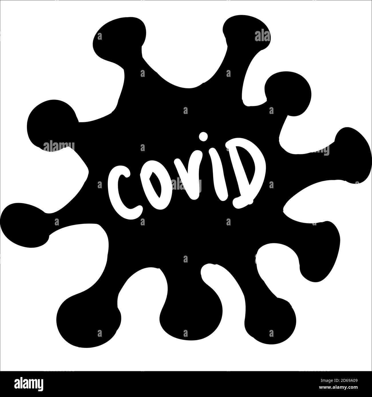 Abstraktes Virusstammmodell Coronavirus 2019-nCoV COVID-19 MERS-Cov Roman Coronavirus Stock Vektor