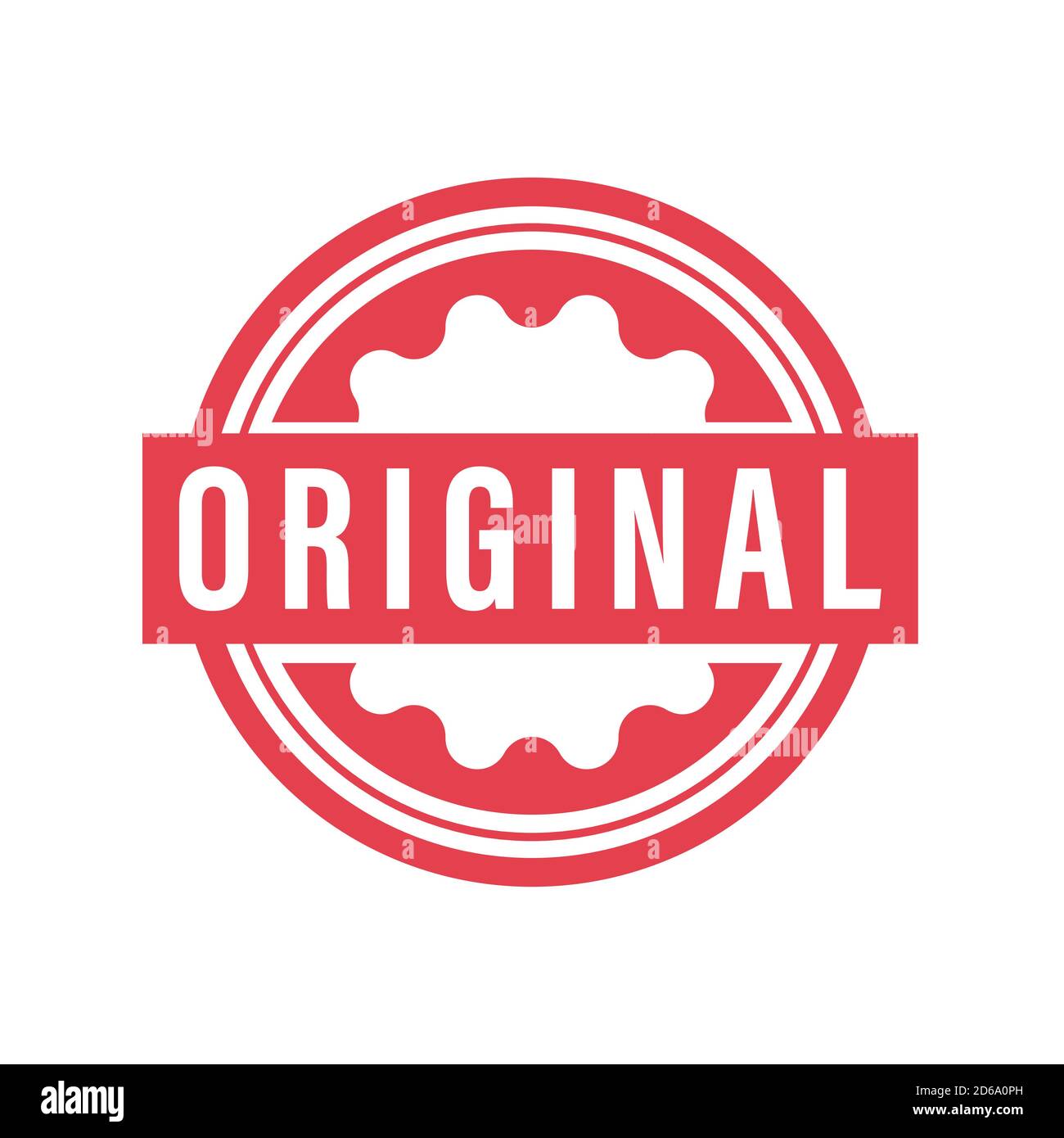 Original Grunge. Roter Stempel Stock Vektor
