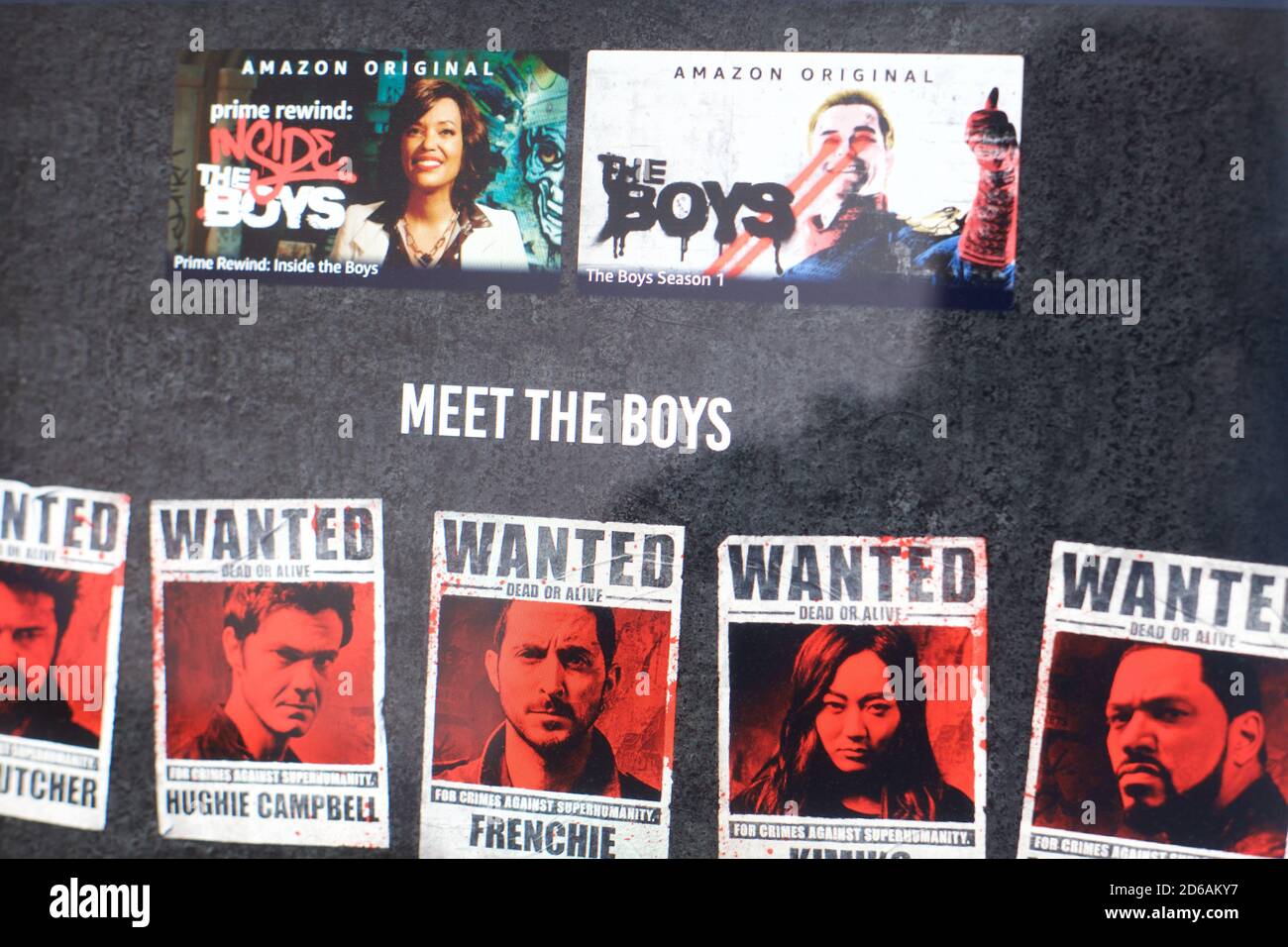 The Boys tv-Show auf Amazon Prime Stockfoto