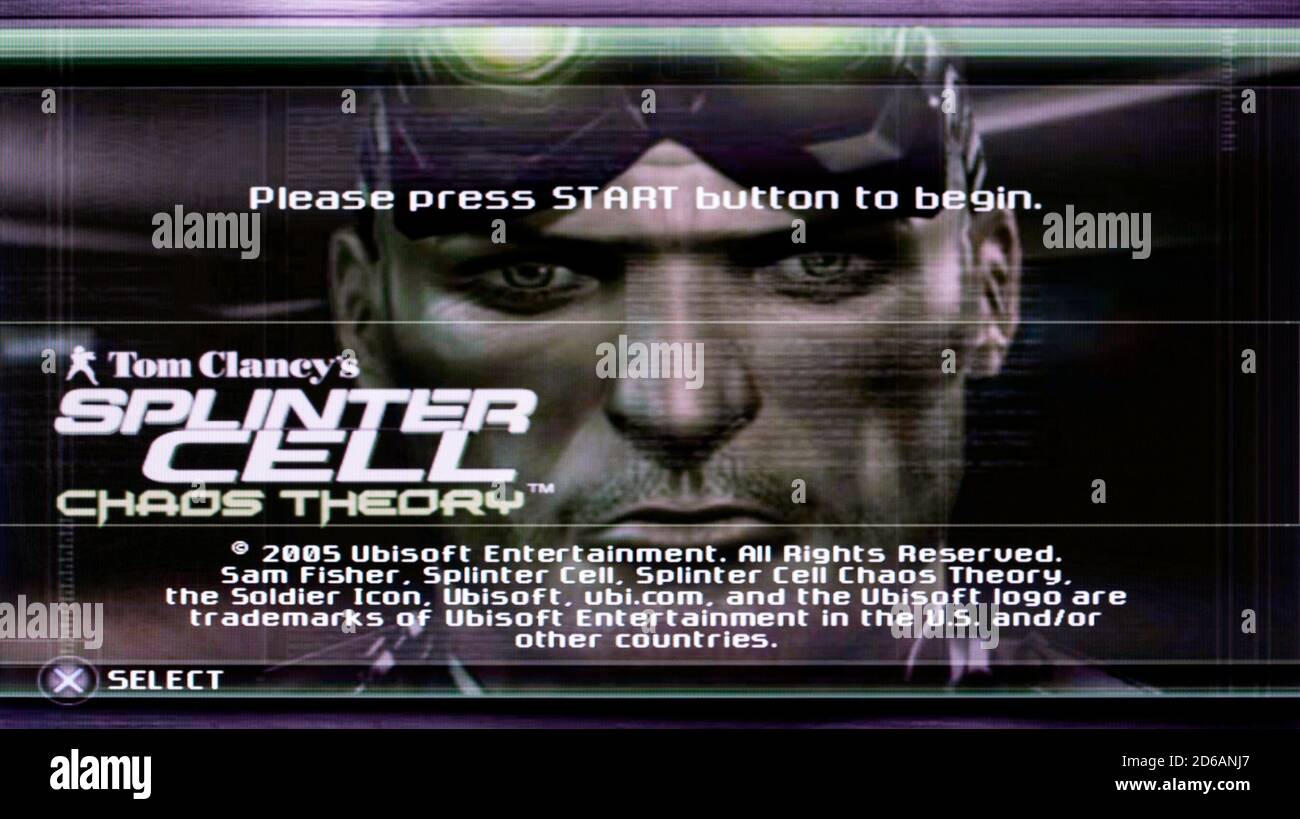 Tom Clancy's Splinter Cell Chaos Theory – Sony PlayStation 2 PS2 – nur für redaktionelle Zwecke Stockfoto