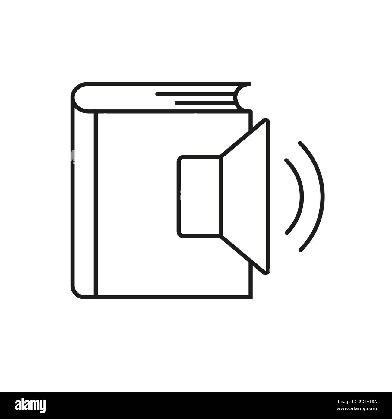 Hörbuch Icon Element des E-Learning Icon für mobiles Konzept und Web Apps. Das Symbol für das dünne Audiobuch kann für das Internet und mobile Geräte verwendet werden. Premium-Symbol ein Stock Vektor