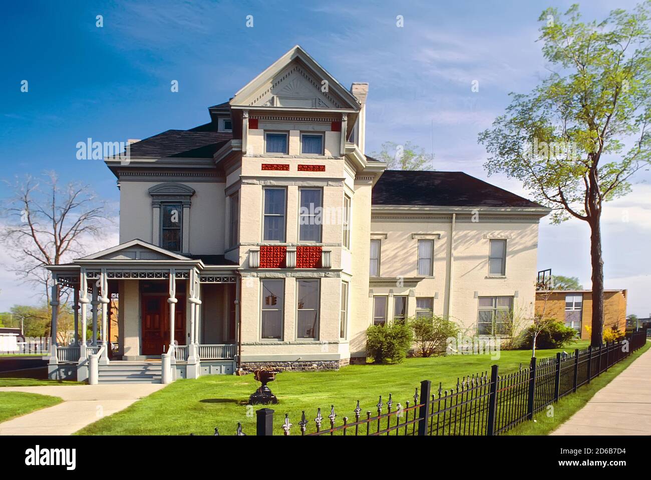 Beispiel eines viktorianischen Hauses - Whaley historisches Haus, Flint, Michigan Stockfoto