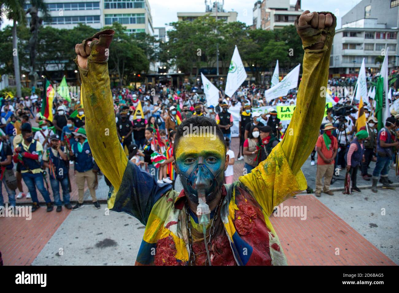Menschen- und indigene Rechte der Kolumbianer Stockfoto