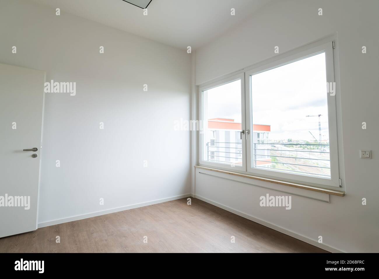 Apartment Zimmer Wand Und Fenster Moderne Inneneinrichtung Stockfoto