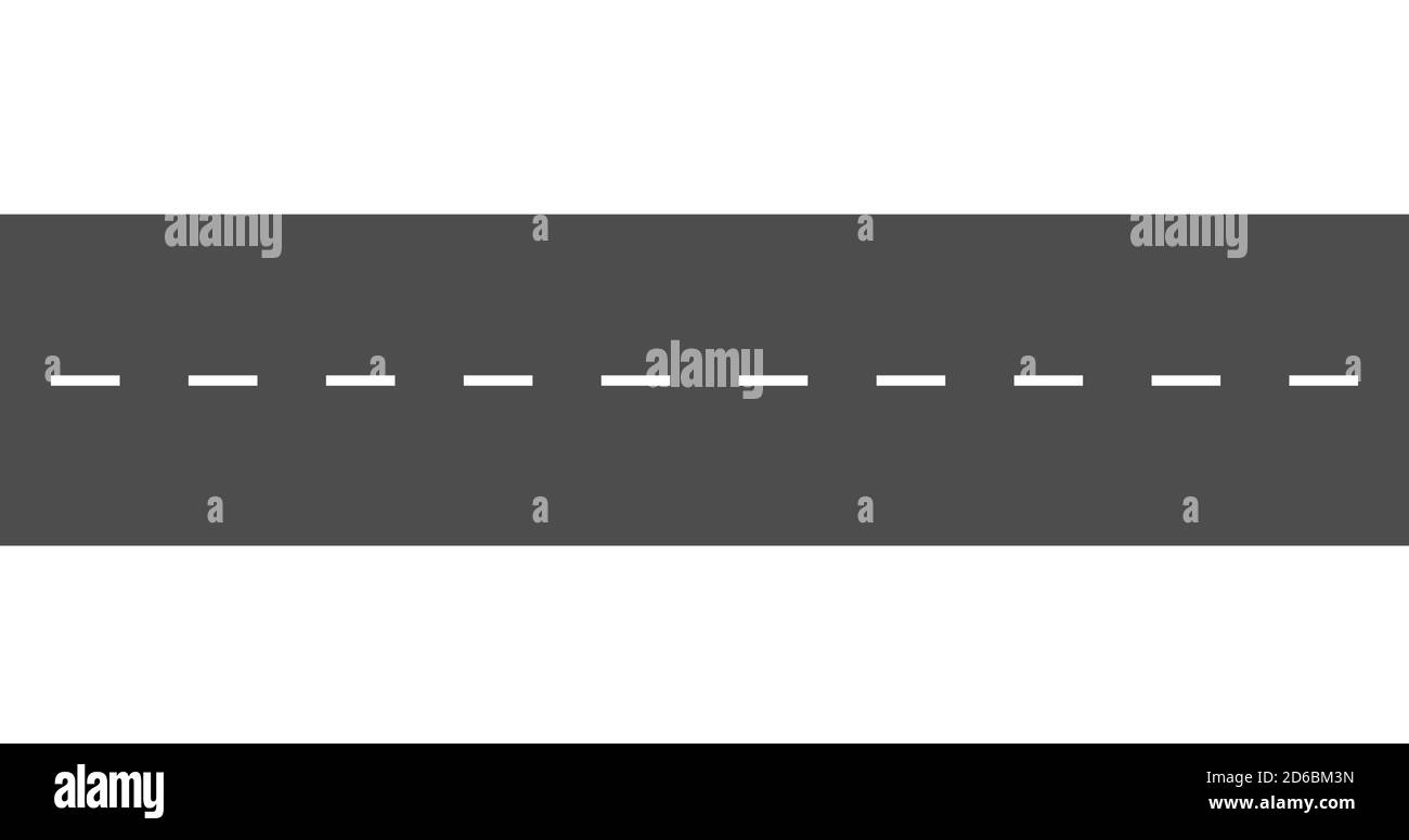 Autobahn-Straße mit Stau. Moving Auto auf Autobahn-Straße. 2d Autobahn Straße Illustration mit Auto. Bewegte Polizei Auto. Asphaltierte Straße über 4k Auflösung Stockfoto