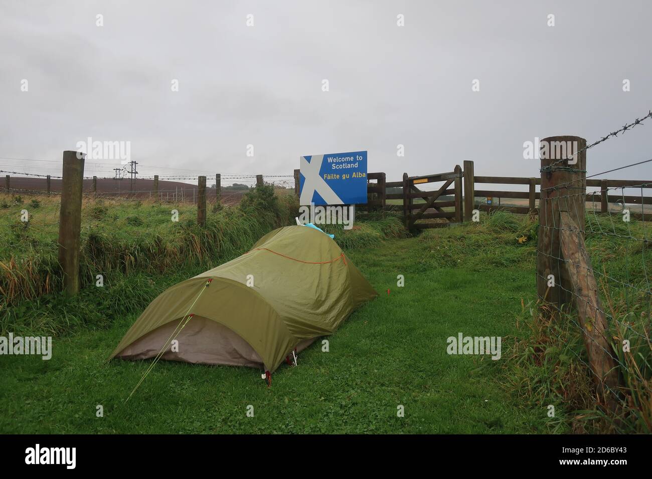 Die anglo-schottische Grenze. Großbritannien. VEREINIGTES KÖNIGREICH Stockfoto