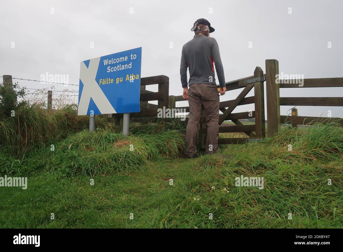 Die anglo-schottische Grenze. Großbritannien. VEREINIGTES KÖNIGREICH Stockfoto