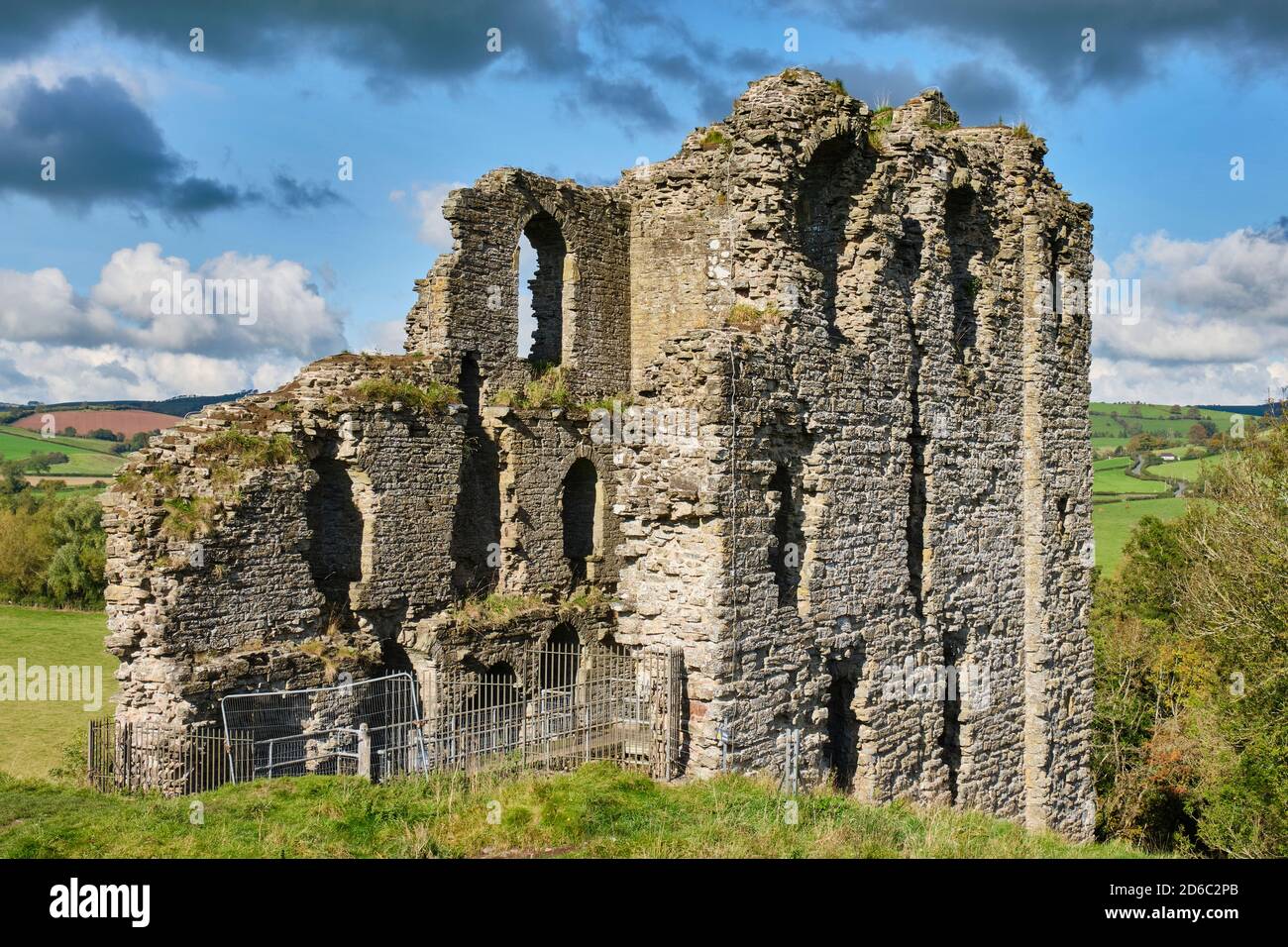 Clun Castle, Clun, Shropshire Stockfoto