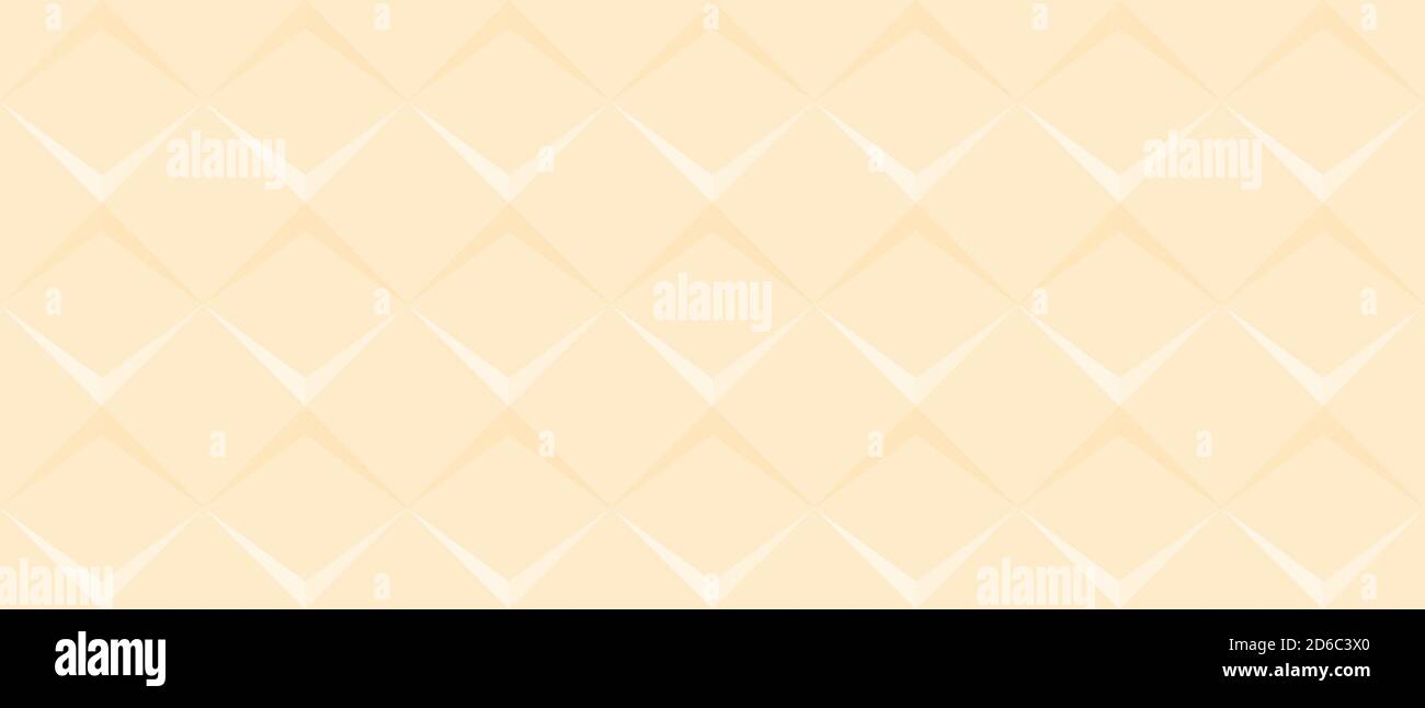 Moderne Raute (Diamant, gekipptes Quadrat) Form nahtloses Muster in beige oder hellorange Farbe. Abstrakter geometrischer Hintergrund. Stockfoto