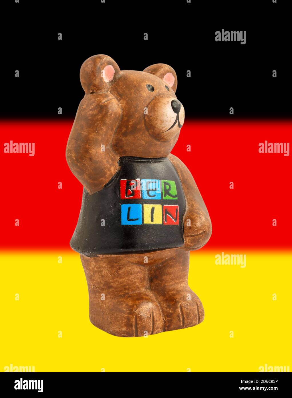 Bär Symbol von Berlin. Tragen Sie auf dem Hintergrund der Flagge von ...
