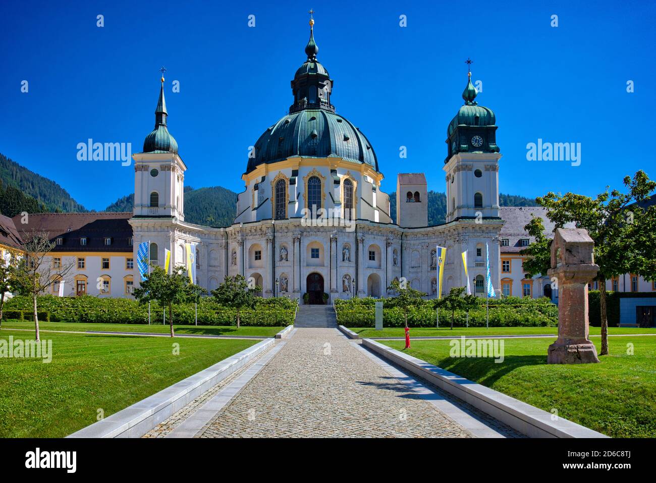 DE - BAYERN: Kloster Ettal bei Oberammergau Stockfoto