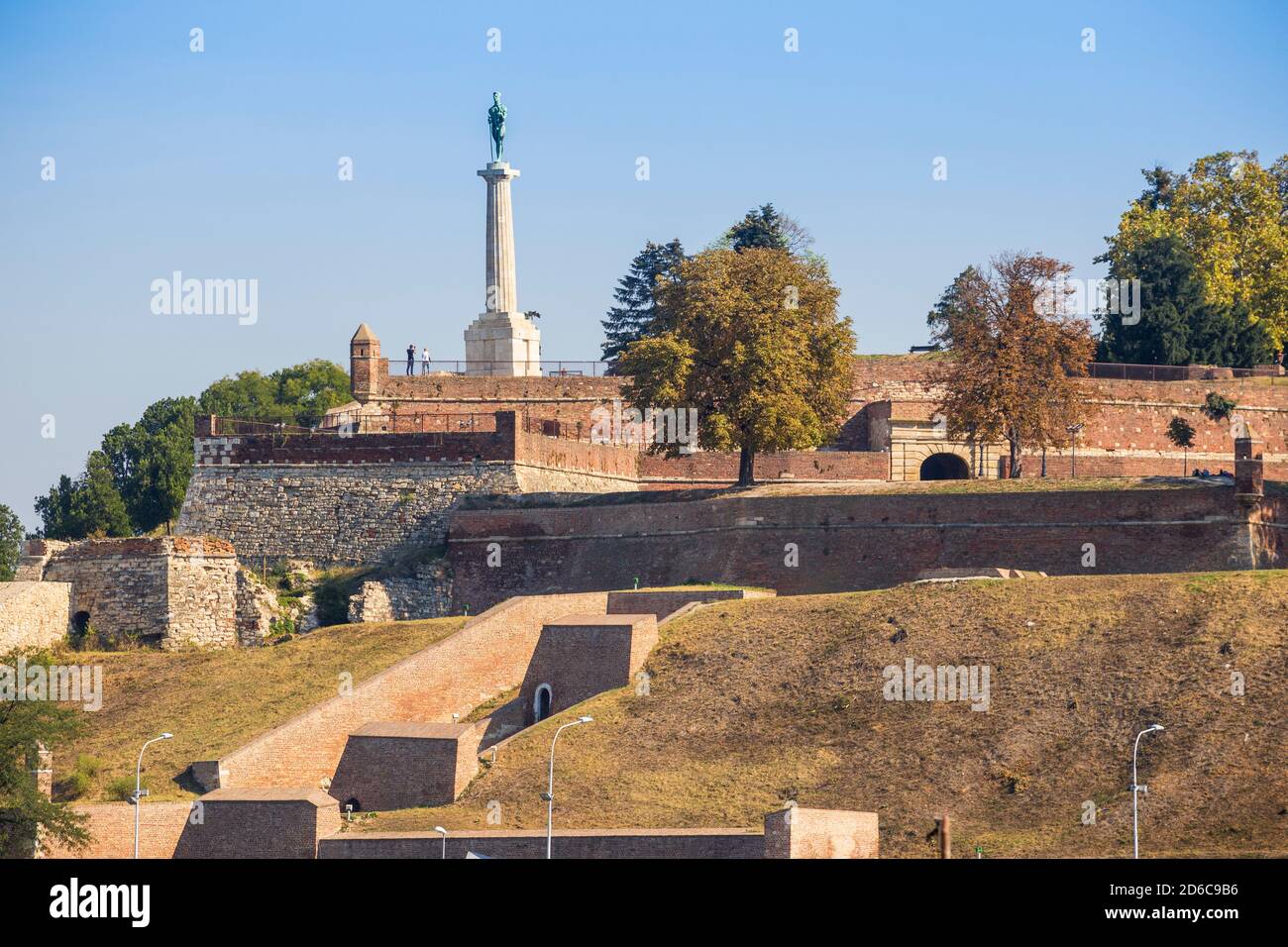 Serbien, Belgrad, Blick auf das Victor-Denkmal, Belgrader Festung Stockfoto