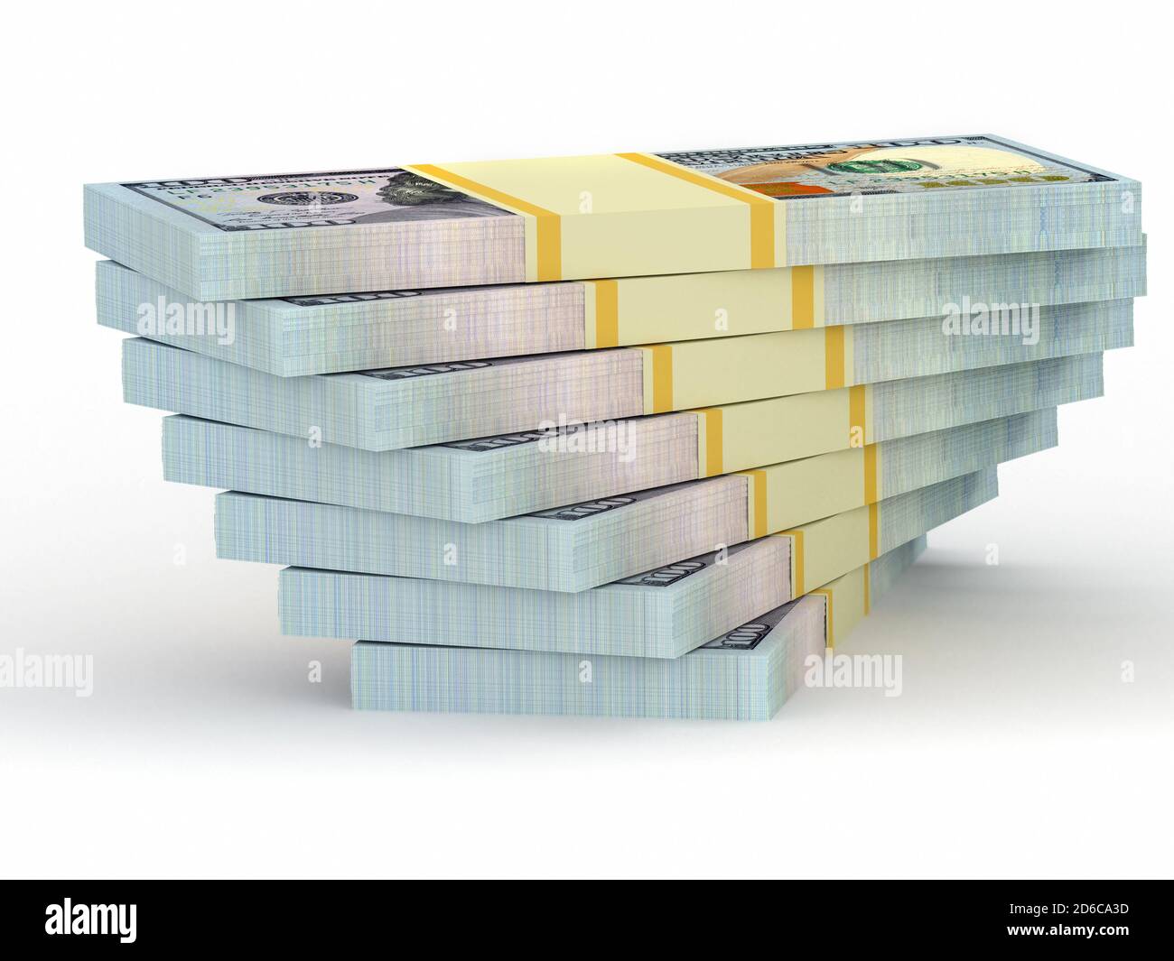 Große Geldstapel aus Dollar. Geschäfts- und Finanzkonzept Stockfoto