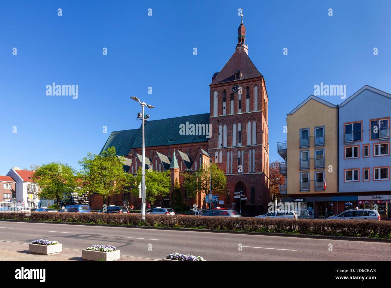 Koszalin, gotische Kirche, Zentrum, Woiwodschaft Westpommern, Polen Stockfoto