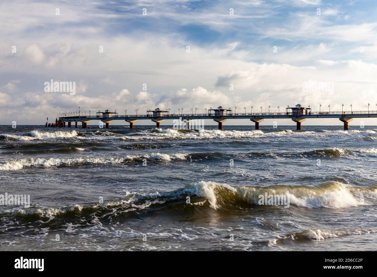 Miedzyzdroje, Pier, Polen Stockfoto