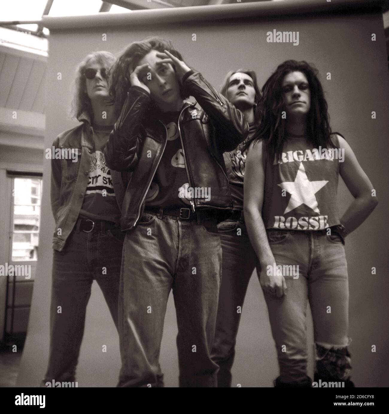 Alternative Rockband 'The Wonderstuff' fotografiert 1988 in London Stockfoto