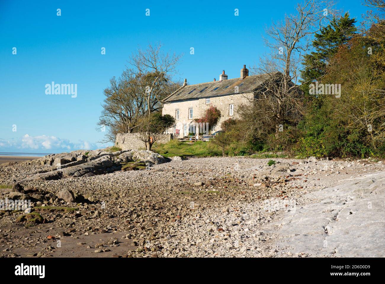 Brown's Houses, Jenny Brown's Point, Silverdale, Carnforth, Lancashire, Großbritannien. Stockfoto