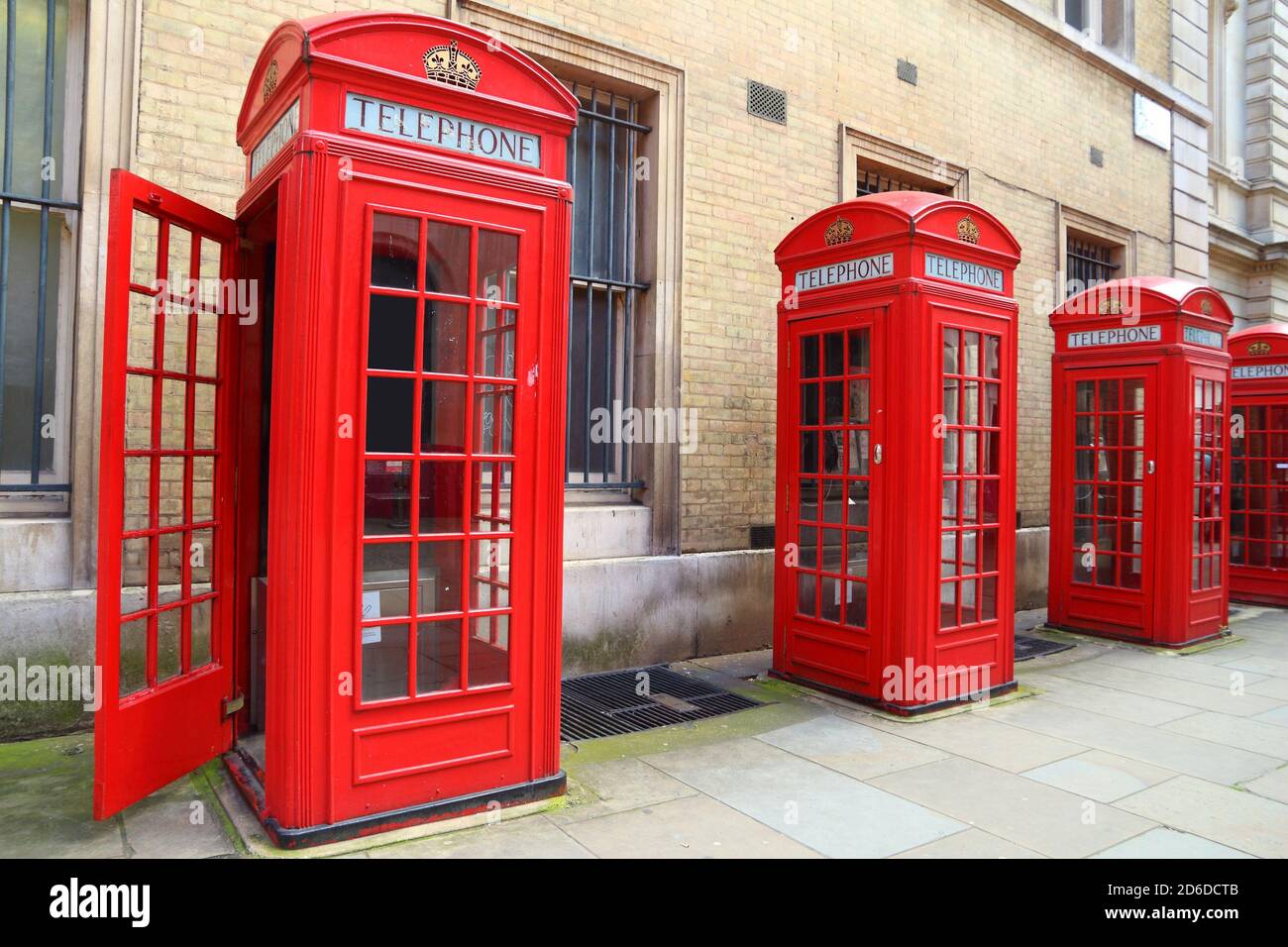 London Telefonzelle. London Landmarks - rote Telefonzelle. Stockfoto