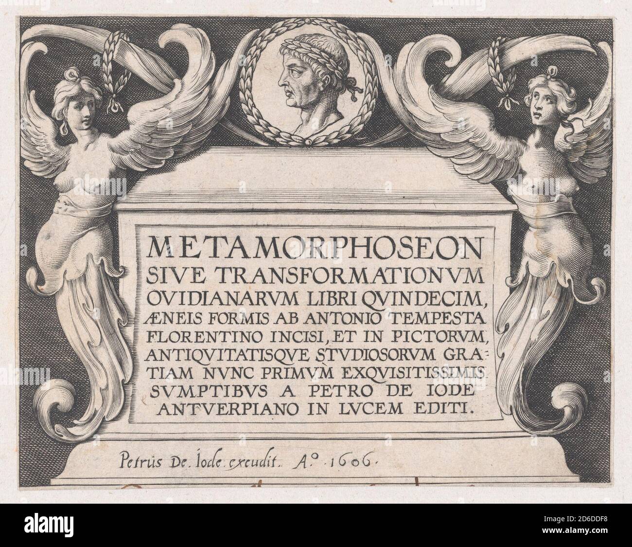 Titelblatt zu Ovids 'Metamorphosen', 1606. Stockfoto