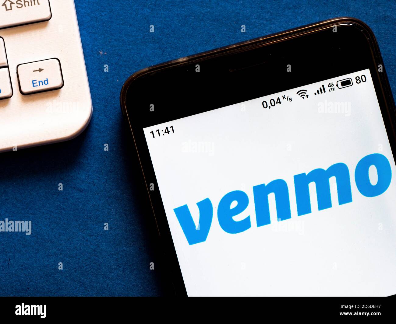 Ukraine. Oktober 2020. In diesem Foto Illustration ein Venmo Mobile Payment Service Logo auf einem Smartphone zu sehen. Kredit: Igor Golovniov/SOPA Images/ZUMA Wire/Alamy Live Nachrichten Stockfoto