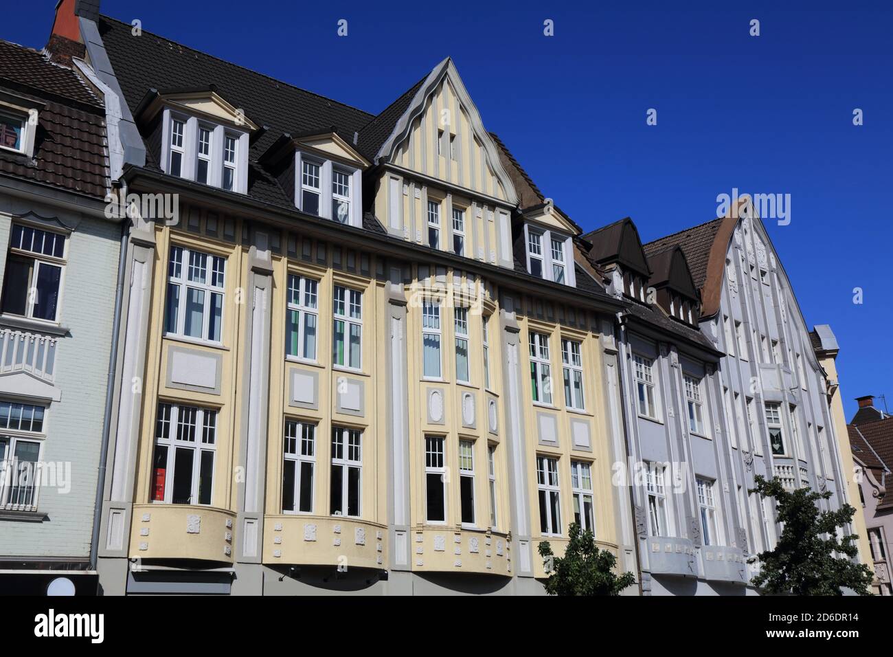 Bottrop City, Deutschland. Altstadt Blick auf die Straße: Altmarkt Architektur. Stockfoto