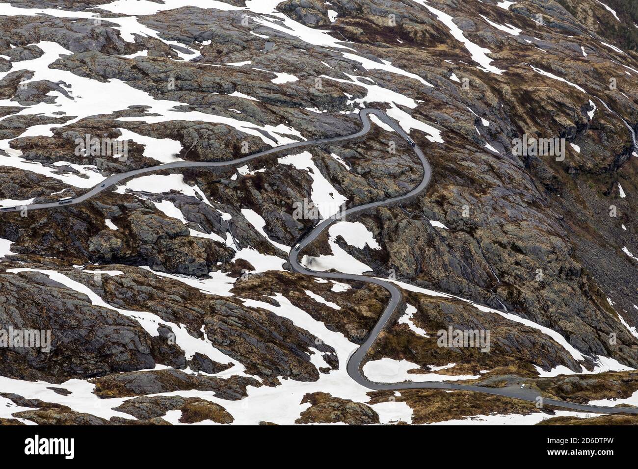 Serpentinen am Geirangerfjord, Norwegen Stockfoto