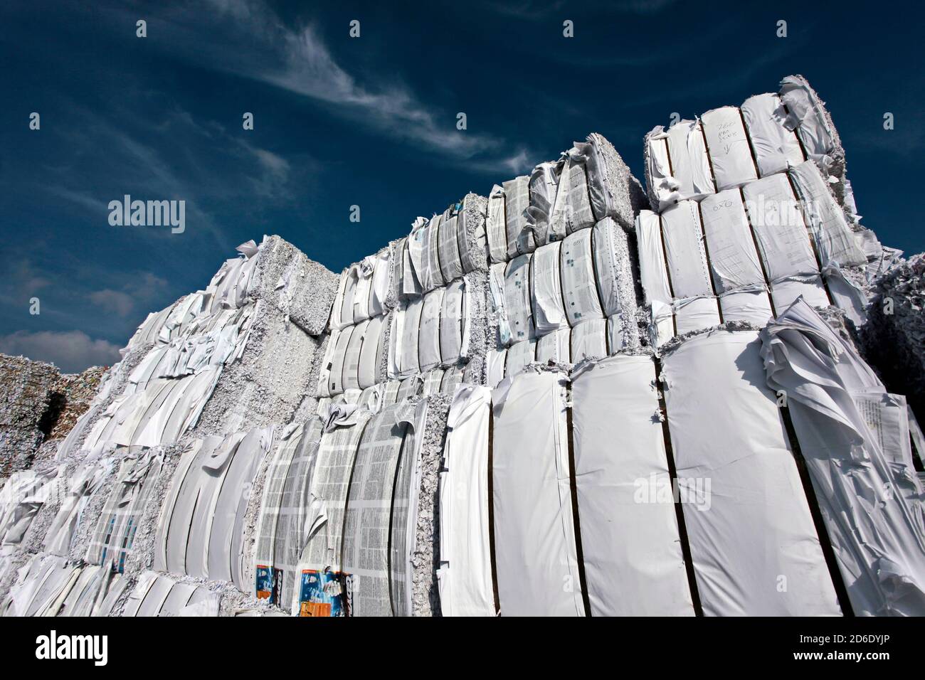 Altpapier in Recycling-Unternehmen Stockfoto