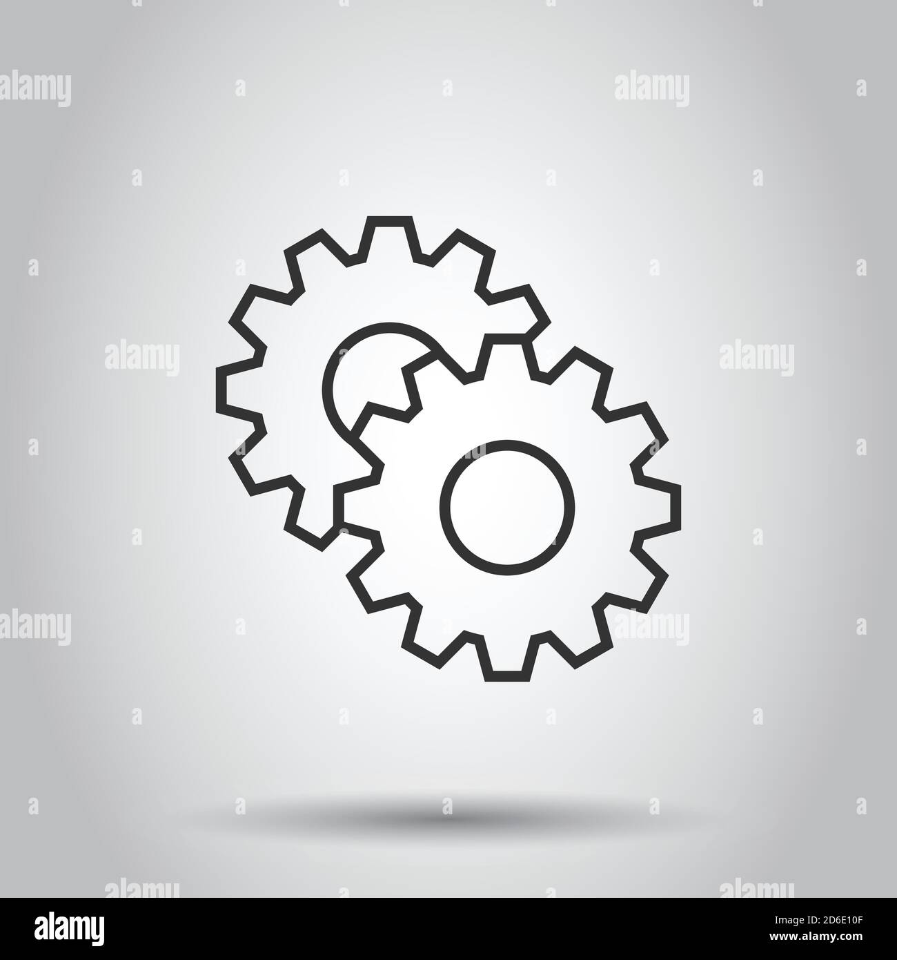 Gang vektor Icon im flachen Stil. Zahnrad Abbildung auf weißem Hintergrund isoliert. Zahnrad Zahnrad Geschäftskonzept. Stock Vektor