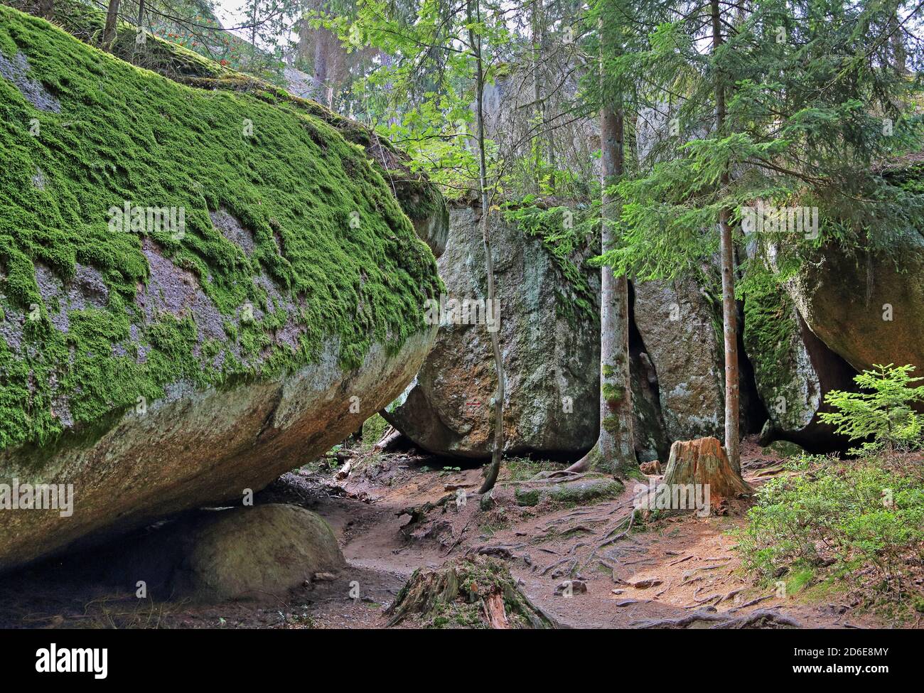 Luisenburger Felsenlabyrinth, Wunsiedel, Fichtelgebirge, Oberfranken, Franken, Bayern, Deutschland Stockfoto