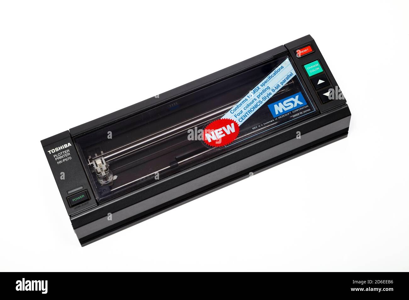 Toshiba HX-P570 Plotter-Drucker zur Verwendung mit dem Toshiba HX 10 Heimcomputer aus den 1980er Jahren Stockfoto
