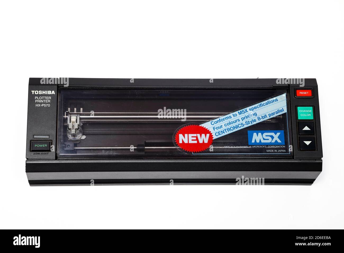 Toshiba HX-P570 Plotter-Drucker zur Verwendung mit dem Toshiba HX 10 Heimcomputer aus den 1980er Jahren Stockfoto