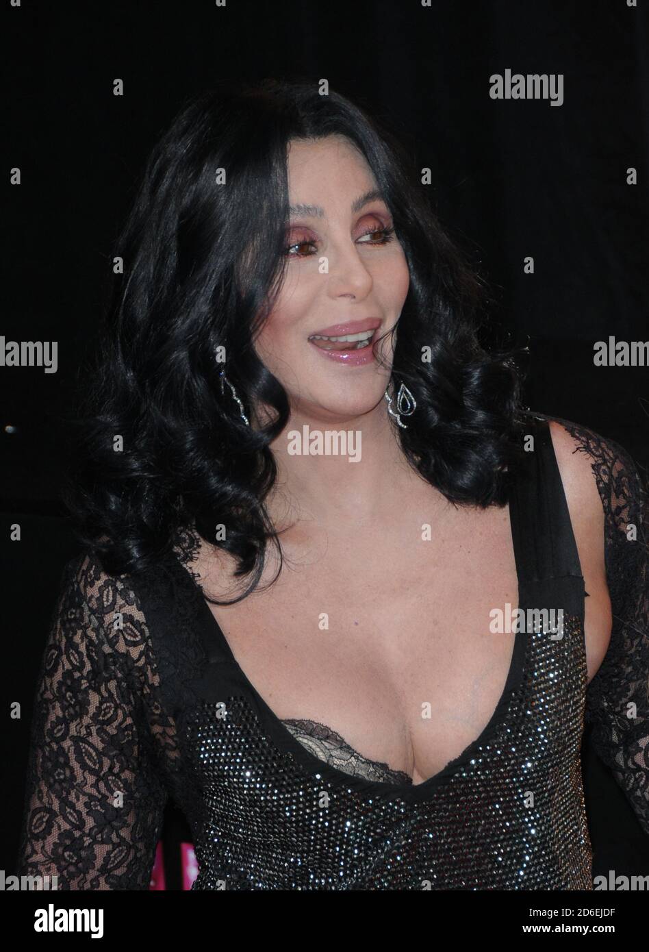 Cher kommt zur LA-Premiere von 'Burlesque' im Grauman's Chinese Theatre, Hollywood Stockfoto