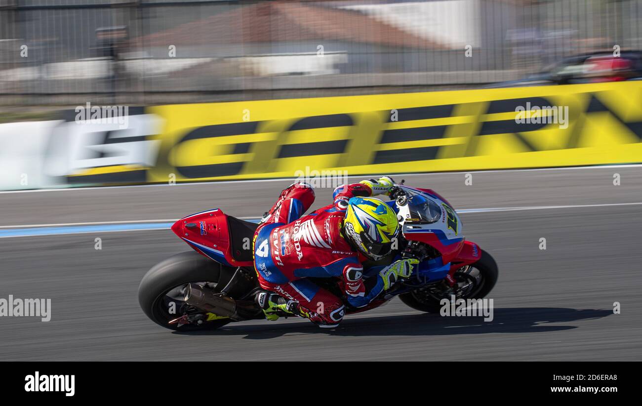 Estoril, Portugal. 16. Oktober 2020, Nr. 19 Alvaro Bautista ESP Honda CBR1000 RR-R Team HRC während der 8. Runde Pirelli Estoril Runde 2020 - Freies Training, World Superbike - SBK - Credit: LM/Otto Moretti/Alamy Live News Stockfoto