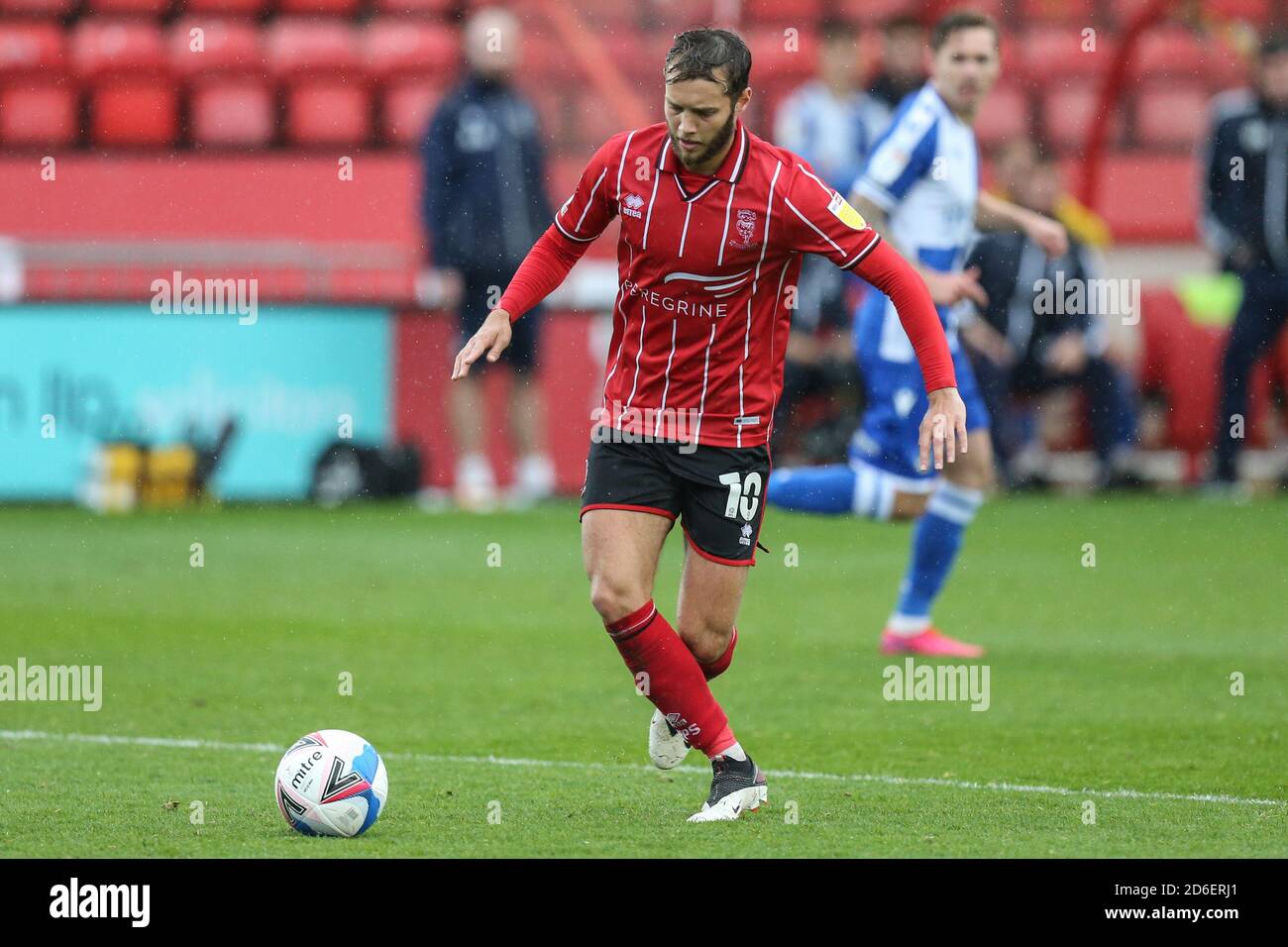 Jorge Grant (10) von Lincoln City Matchbild Stockfoto